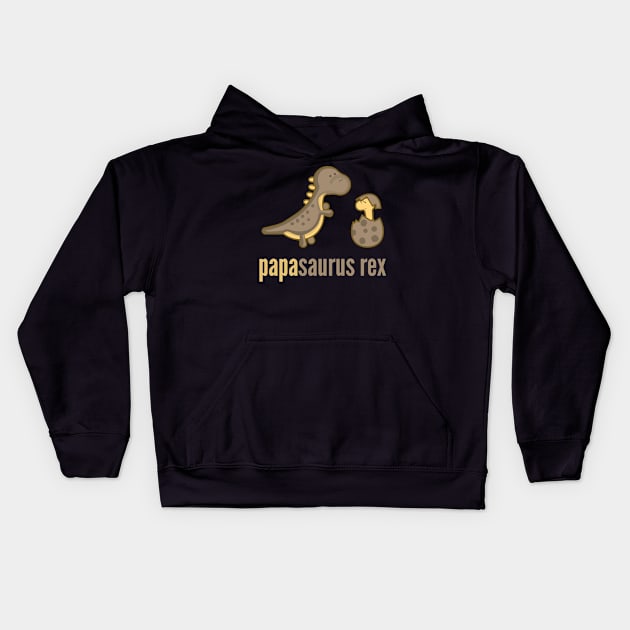 Papasaurus Rex T-Shirt Dinosaur Family Shirts Kids Hoodie by DoggyStyles